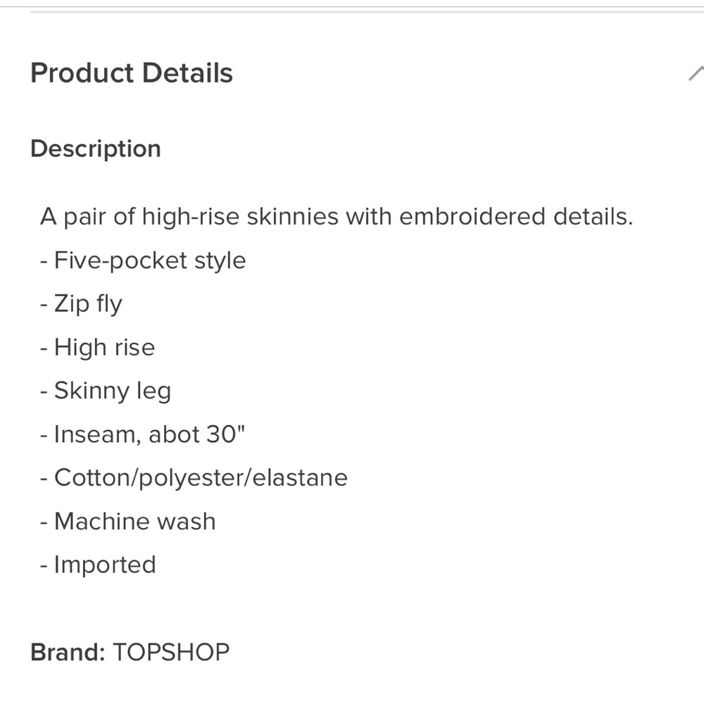 Tophop Floral Embroidered Jamie Jeans - Picture 4 of 5